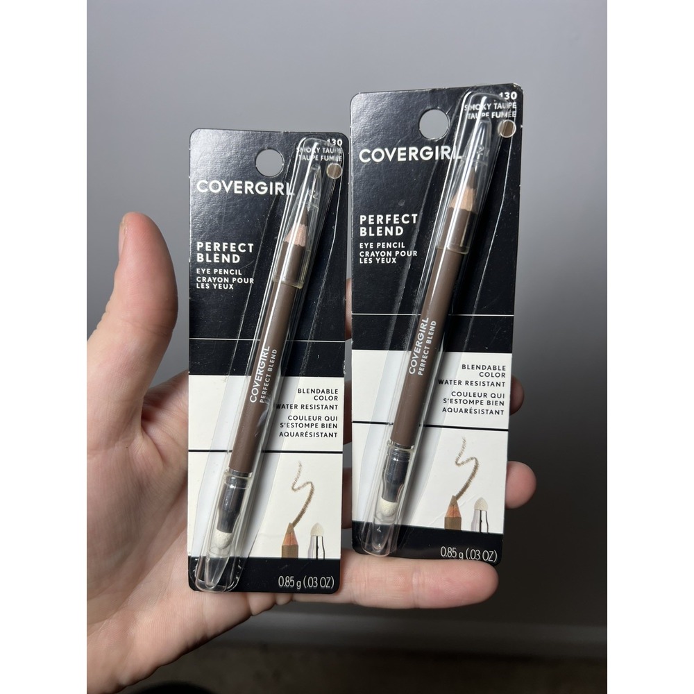 2 Pack COVERGIRL Perfect Point Plus Blend Eyeliner Pencil 130 Smoky Taupe 0.85g